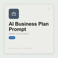 Write full business plans or any section — executive summary to financials — for lenders, VCs, grants, and SBA loans. Works with Claude & ChatGPT. Instant use.