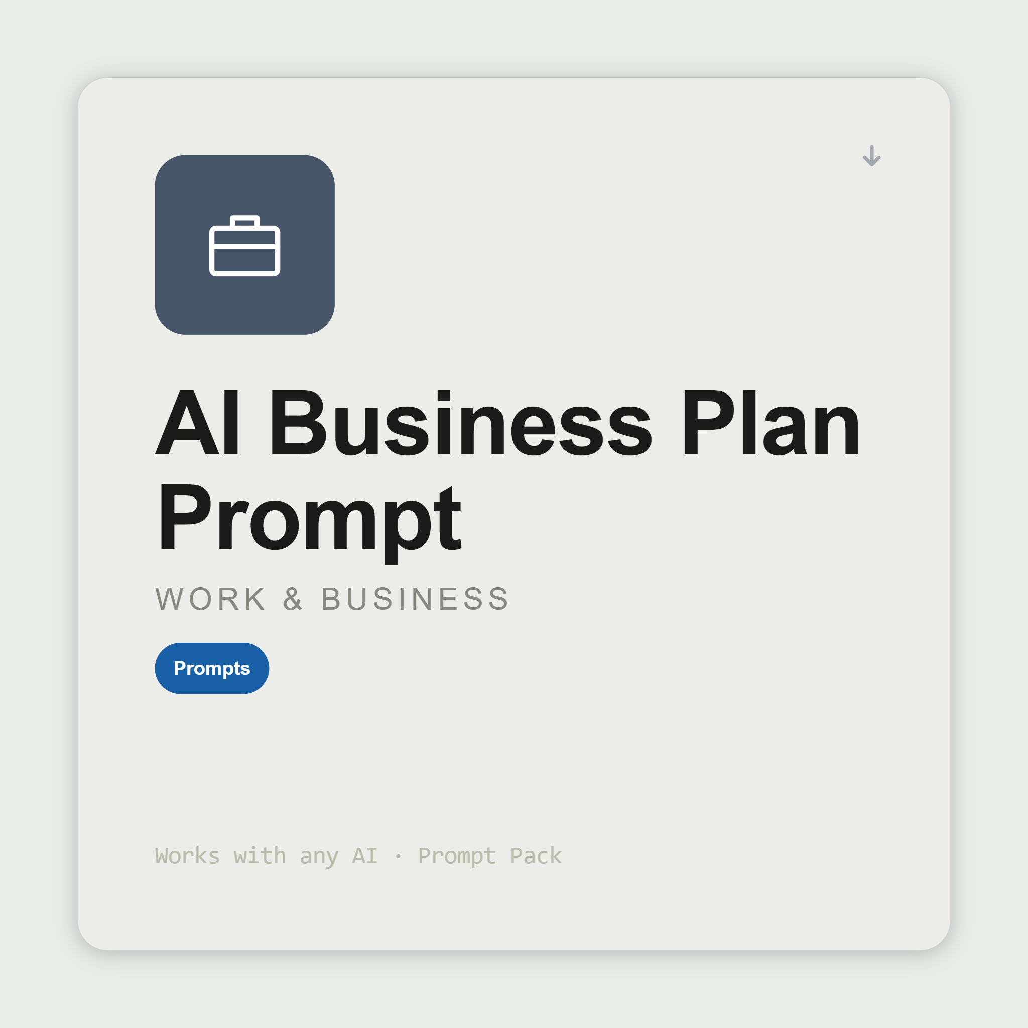 Write full business plans or any section — executive summary to financials — for lenders, VCs, grants, and SBA loans. Works with Claude & ChatGPT. Instant use.