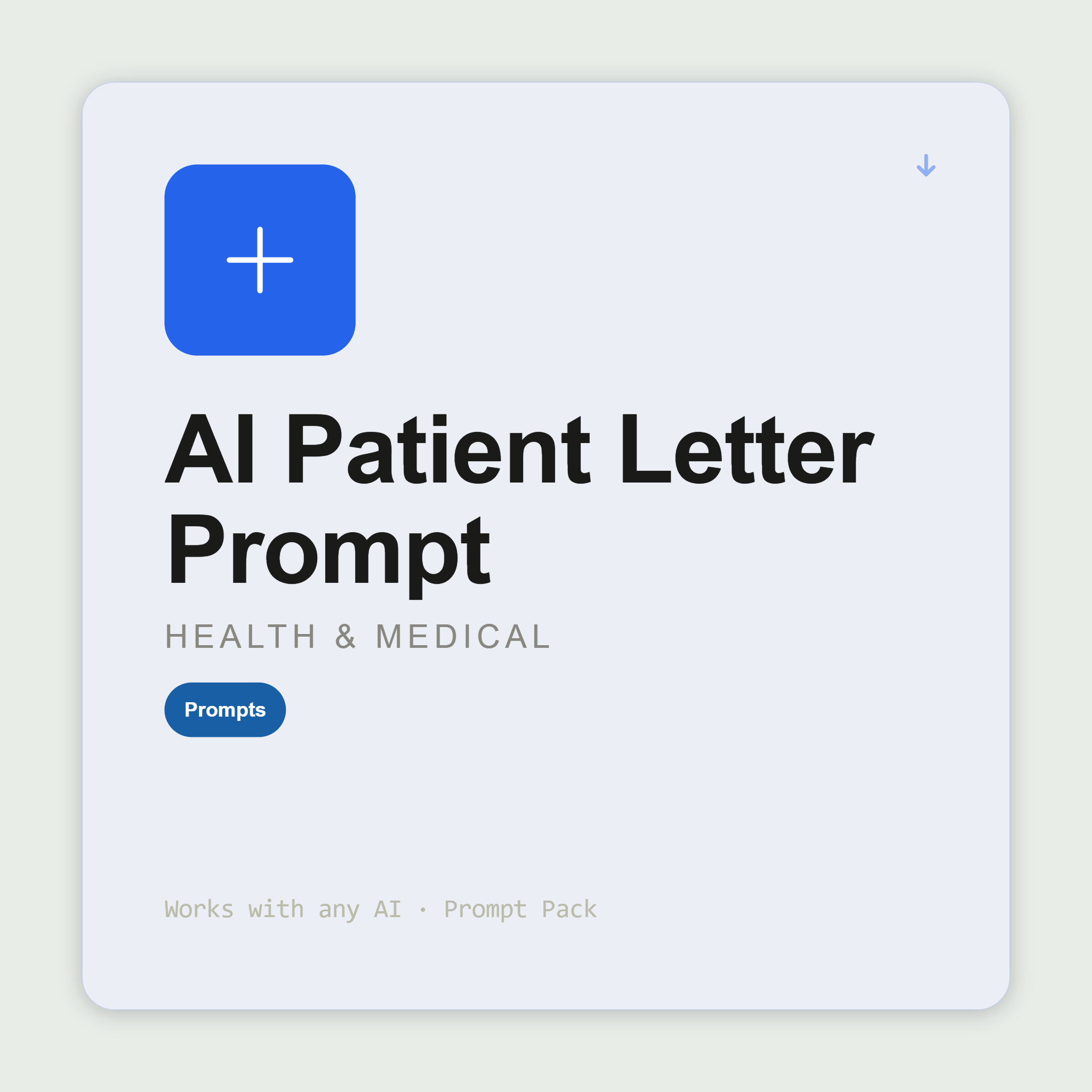 Patient Letter Prompt