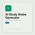 Convert text into active study notes — flashcards, practice questions, Cornell notes, spaced repetition schedule. Works with Claude & ChatGPT. Instant use.