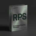 Retirement Planning Specialist Claude skill by KissMySkills, polished dark pewter cover with the monogram RPS