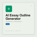 Plan essays before writing — three thesis options, section-by-section argument map, logic check, evidence placement. Works with Claude & ChatGPT. Instant use.