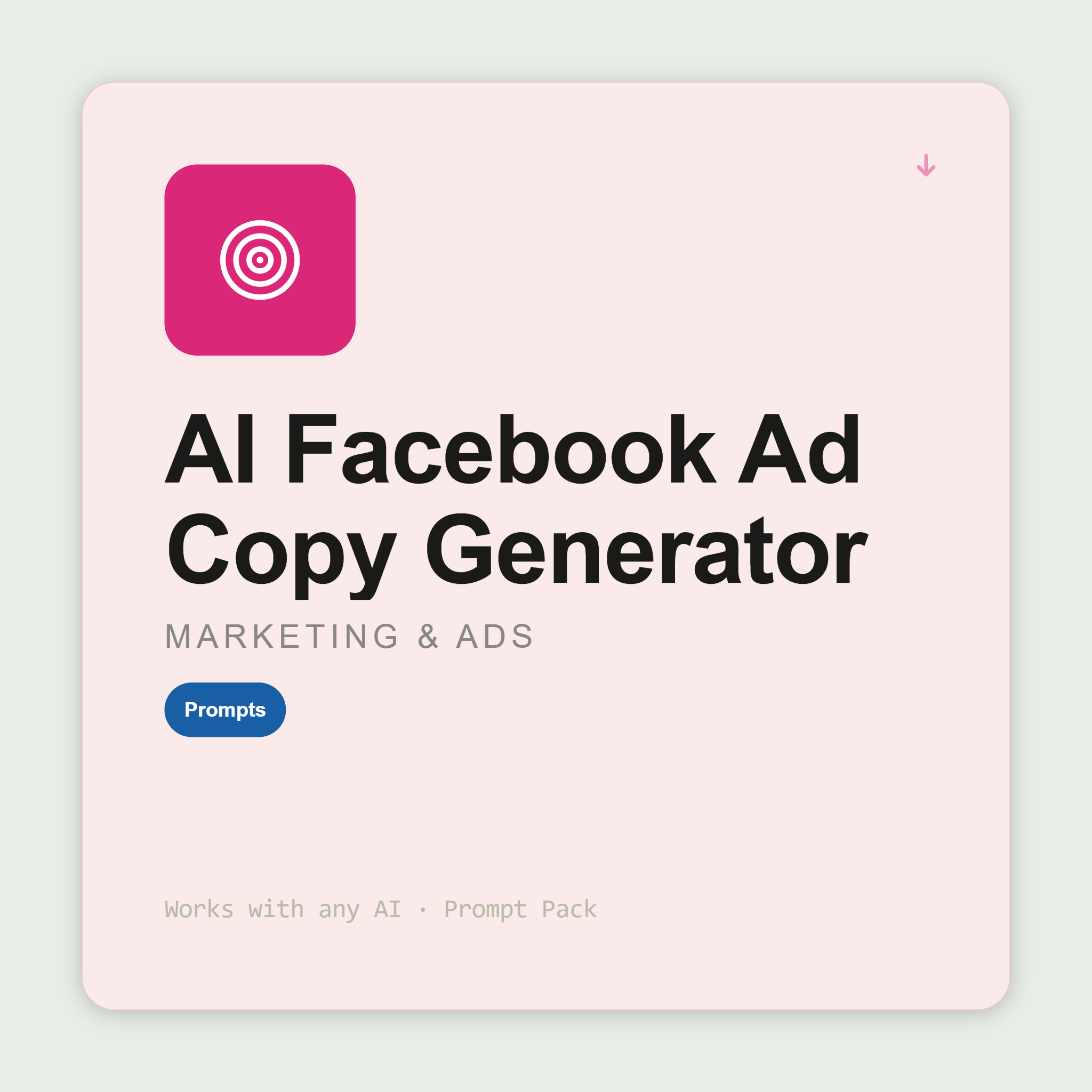 Generate 10 Meta creative angles — primary text, headlines, video hooks, carousel, UGC briefs — with a creative testing plan. Works with Claude & ChatGPT.