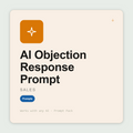 Build a full sales objection handling playbook — verbal and written responses for the 10 most common objections with psychology and drills. Works with Claude & ChatGPT.