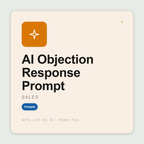 Build a full sales objection handling playbook — verbal and written responses for the 10 most common objections with psychology and drills. Works with Claude & ChatGPT.