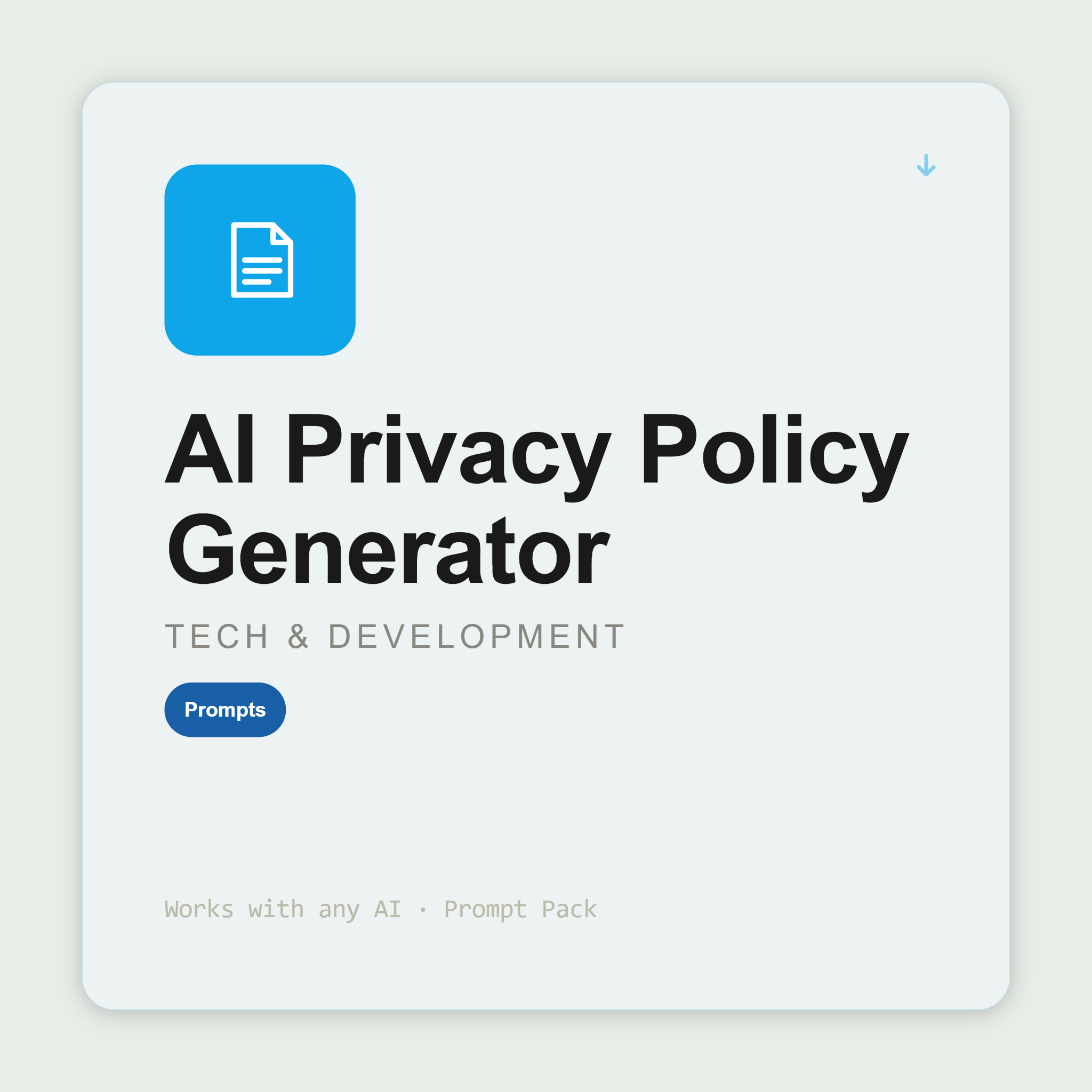 Draft GDPR/CCPA-aligned privacy policies in plain language — data collection, purposes, retention, rights — ready for legal review. Works with Claude & ChatGPT.