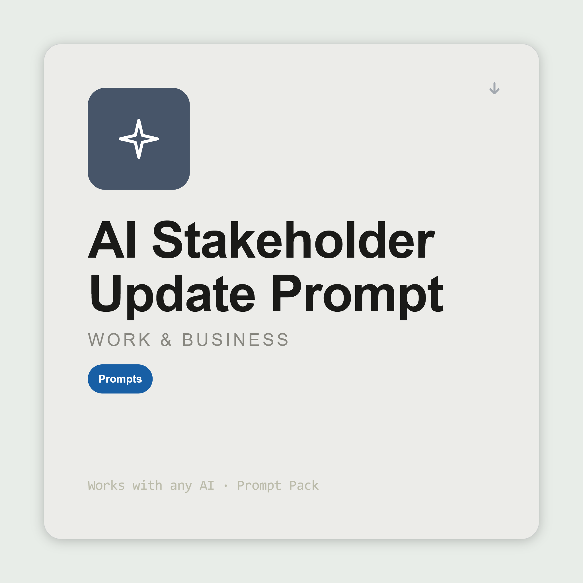 Write stakeholder updates — weekly, monthly, board, client — with TL;DR, honest status ratings, and explicit decision asks. Works with Claude & ChatGPT. Instant use.