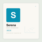 Serena sizes markets, builds customer personas, runs PESTLE analysis, and designs surveys inside Claude. Methodology transparent. Evidence-grounded. Commercially practical.