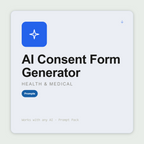 Create informed consent forms — risks, benefits, alternatives, patient rights — GMC-aligned, for clinical and governance review. Works with Claude & ChatGPT.