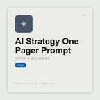 Compress strategy to one page — where you play, how you win, key bets, and what you're NOT doing. Works with Claude & ChatGPT. Instant use.