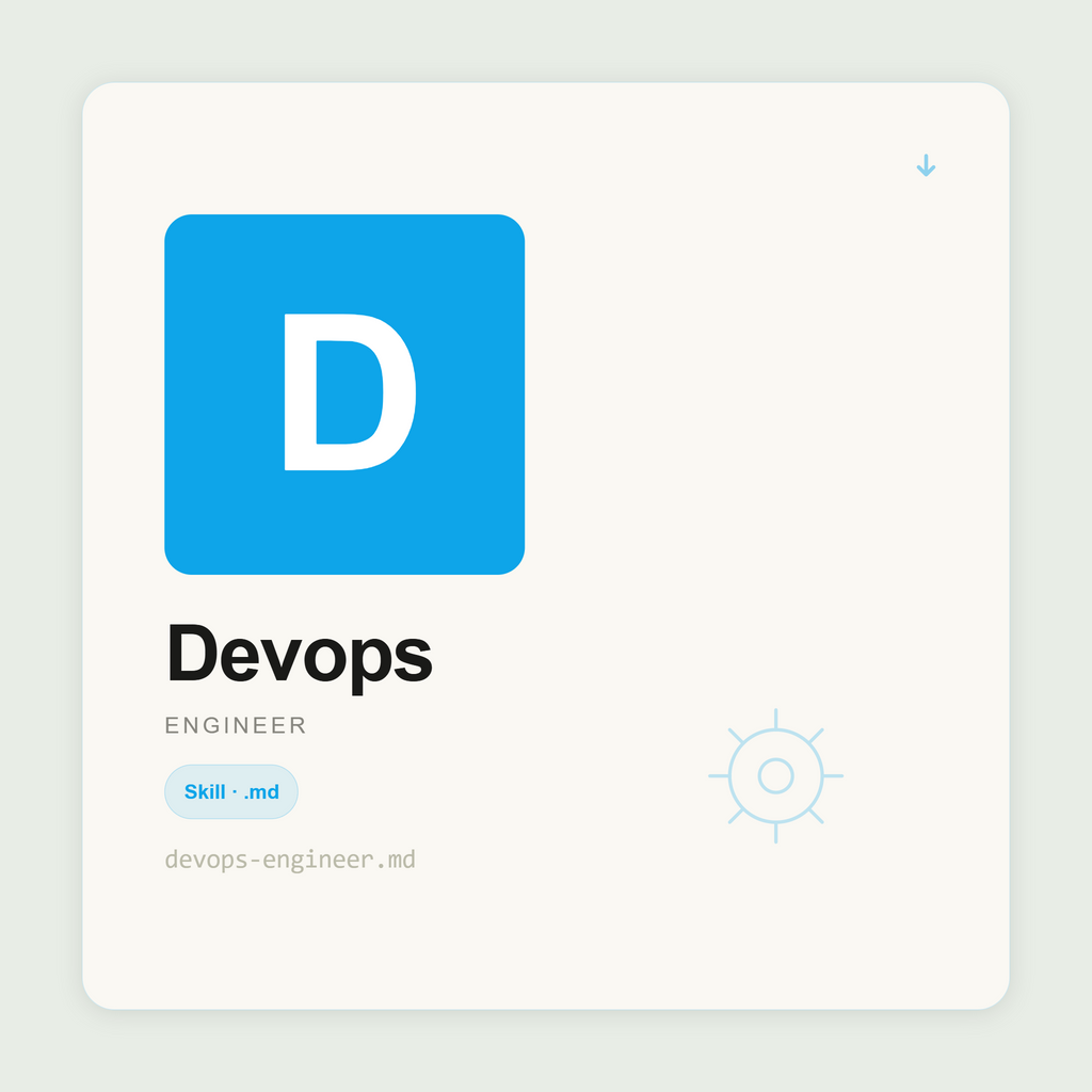 Give Claude the skills of a Senior DevOps Engineer. CI/CD pipelines, Docker, Kubernetes, Terraform, AWS, Prometheus. Infrastructure as code. Drop-in .md file.