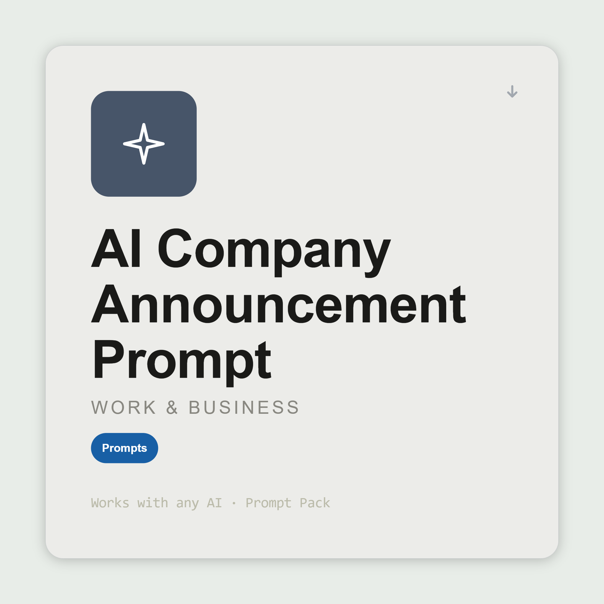 Write internal announcements — hires, reorgs, policy, layoffs — with FAQ and manager talking points that build trust. Works with Claude & ChatGPT. Instant use.