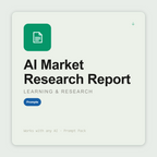 Generate market research reports — TAM/SAM/SOM, segments, trends, personas, strategic implications — ready for strategy decisions. Works with Claude & ChatGPT.