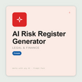 Build risk registers — likelihood, impact, mitigations, named owners, heat map — that drive management action. Works with Claude & ChatGPT. Instant use.