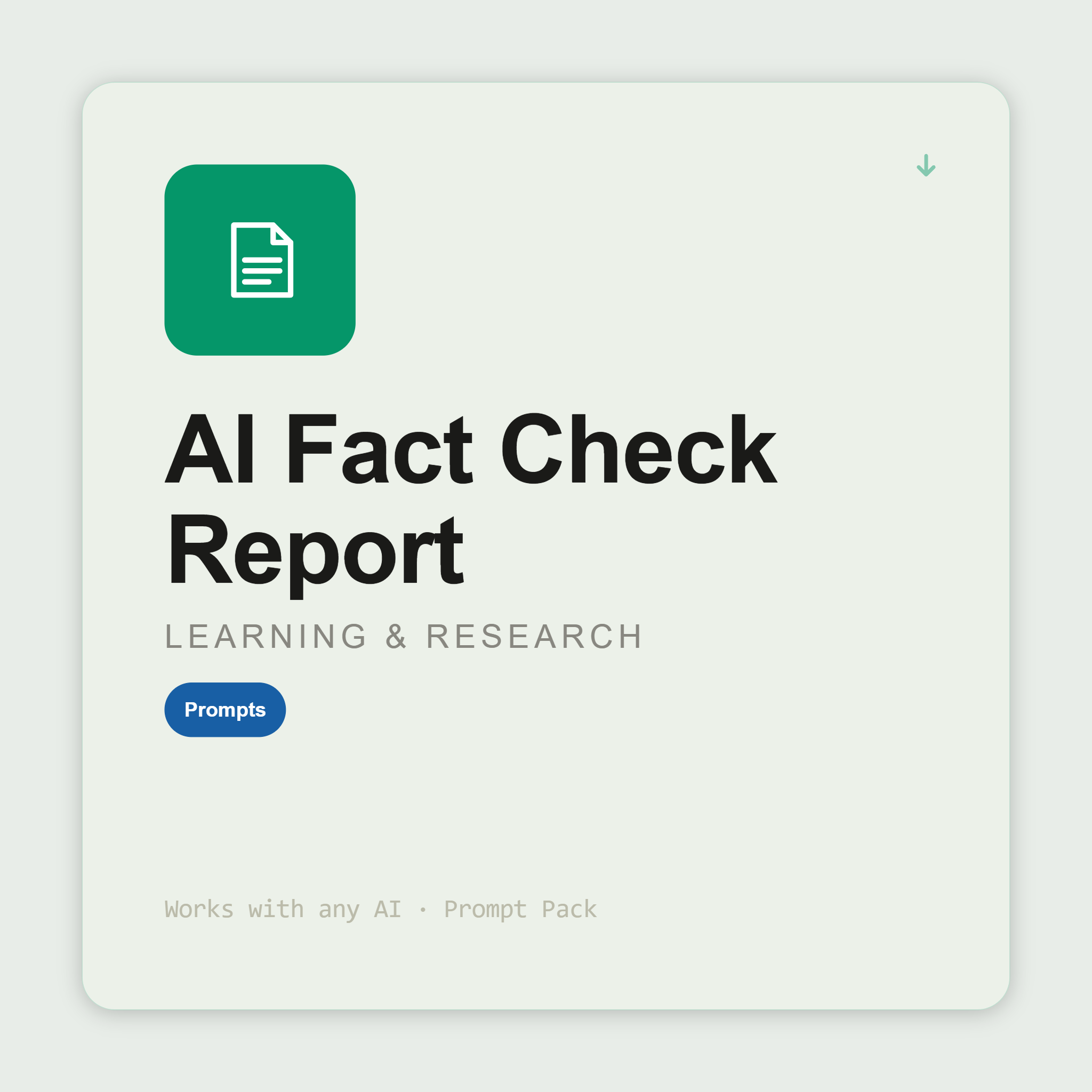 Fact-check claims systematically — evidence assessment, confidence ratings, verdicts, source guidance. Works with Claude & ChatGPT. Instant use.