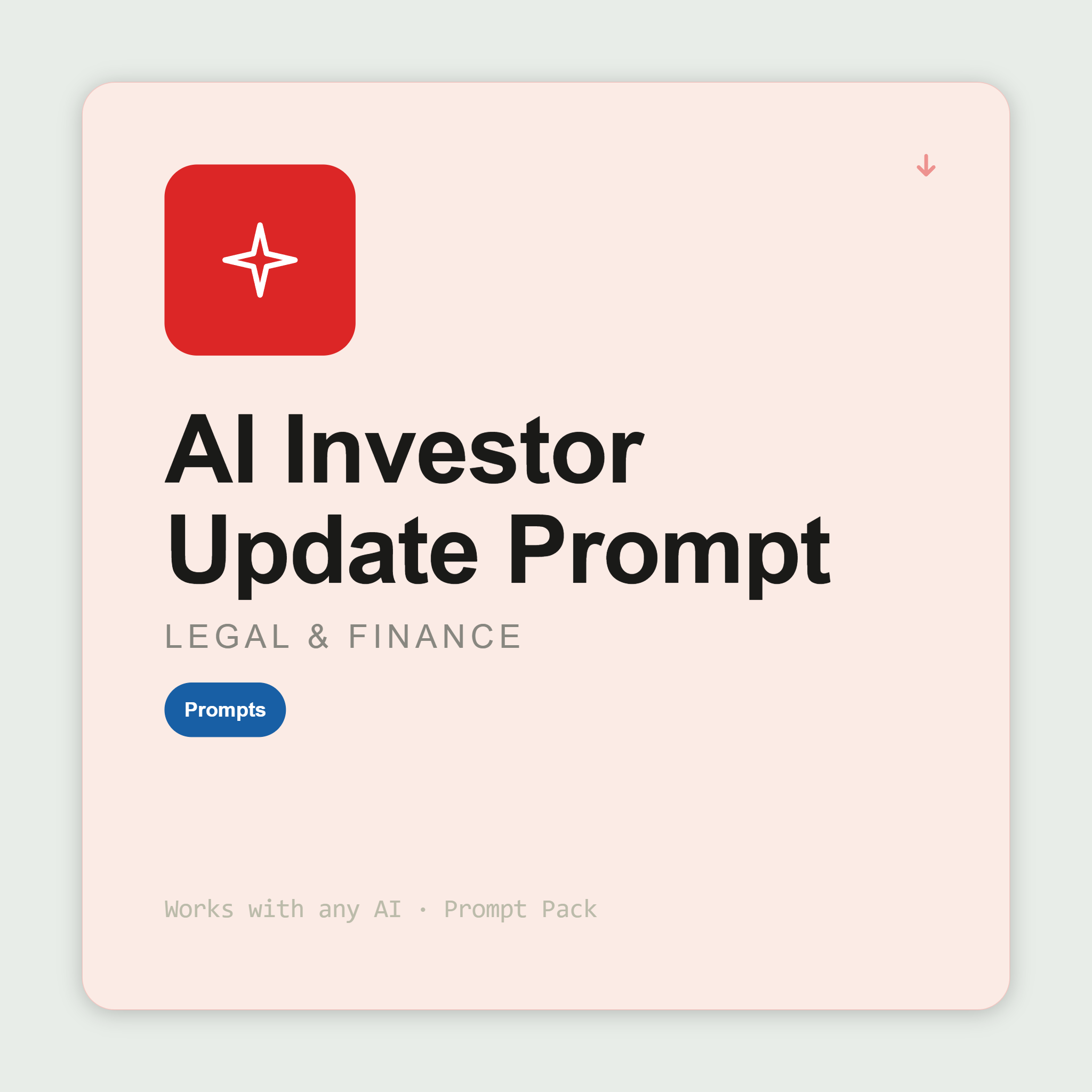 Investor Update Prompt