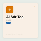 AI SDR Tool Prompt for Claude & ChatGPT | KissMySkills