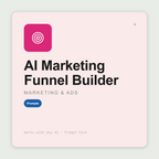 Design a complete marketing funnel — 7-stage journey map, channels, content, conversion events, metrics — tailored to your business model. Works with Claude & ChatGPT.