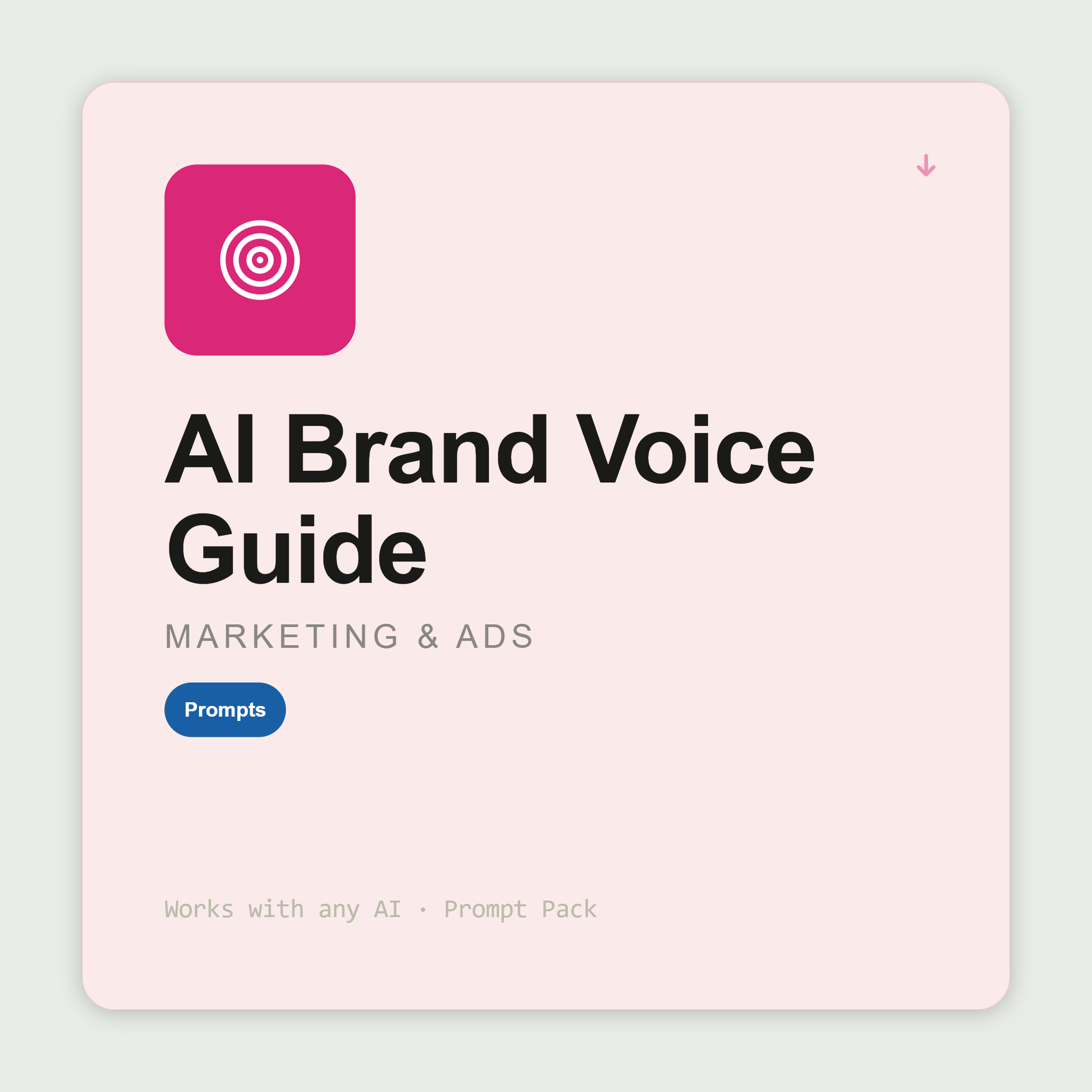 Build a complete brand voice guide — tone, vocabulary, microcopy, channel rules — from your real writing samples. Works with Claude & ChatGPT. Instant use.