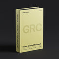 Security GRC Analyst Claude skill by KissMySkills, brushed pale citron steel cover with the monogram GRC