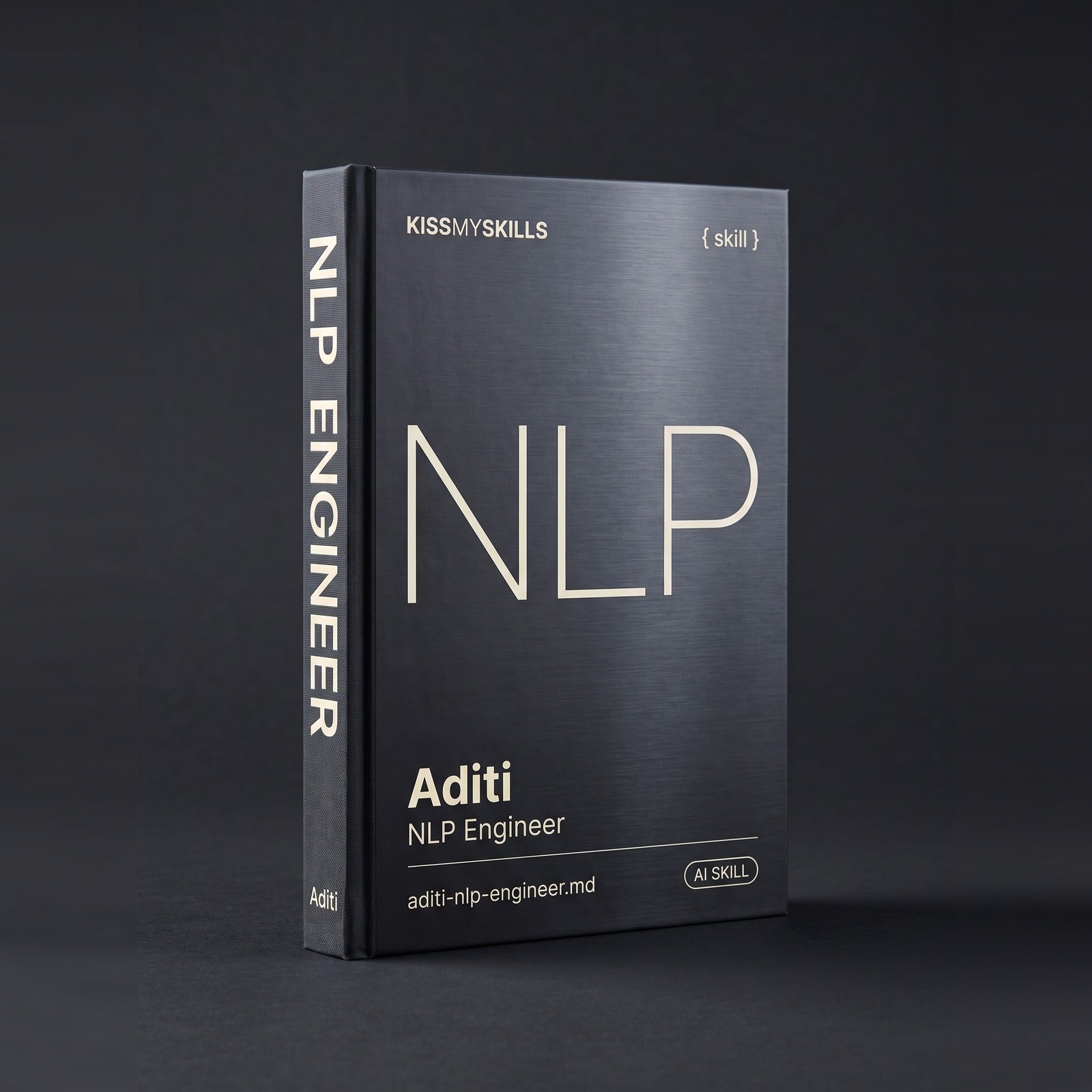 NLP Engineer Claude skill by KissMySkills, hardcover volume cover