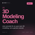 AI 3D Modeling Coach AI skill by KissMySkills, cover