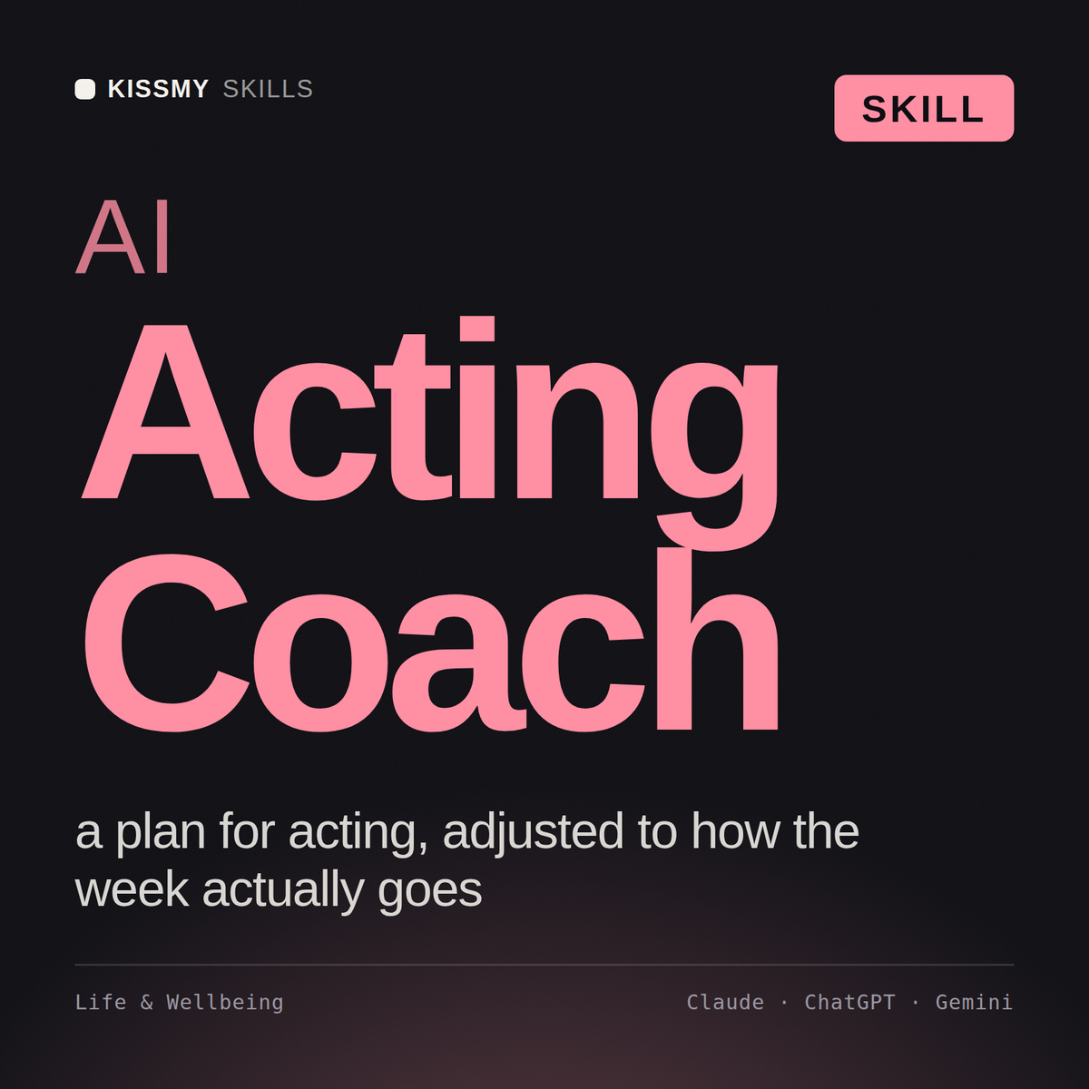 AI Acting Coach AI skill by KissMySkills, cover