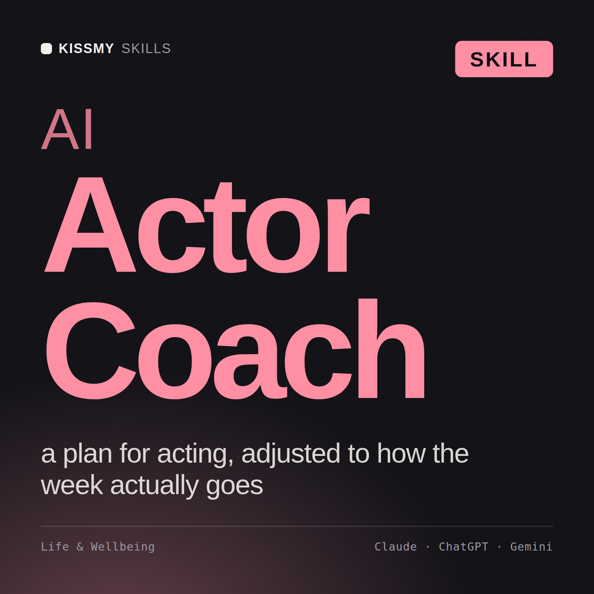 AI Actor Coach AI skill by KissMySkills, cover