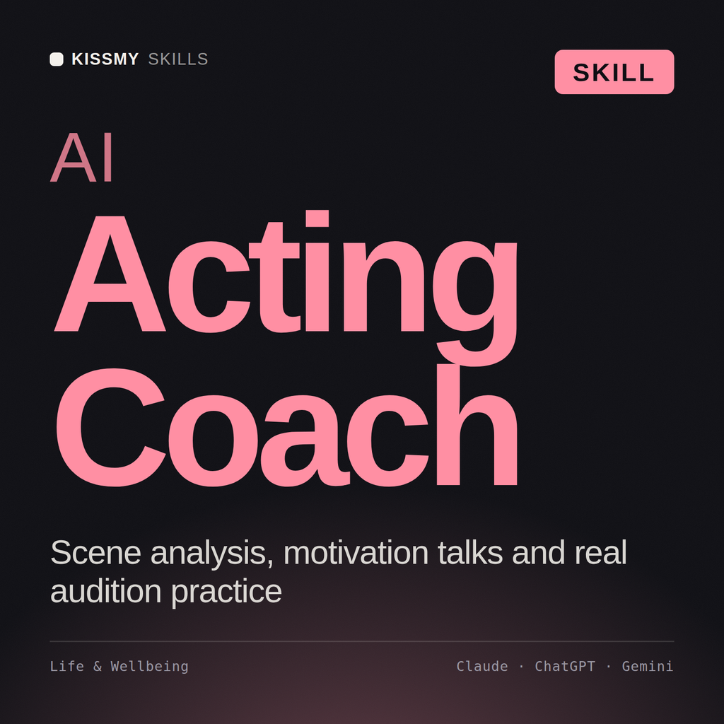 AI Acting Coach AI skill by KissMySkills, cover