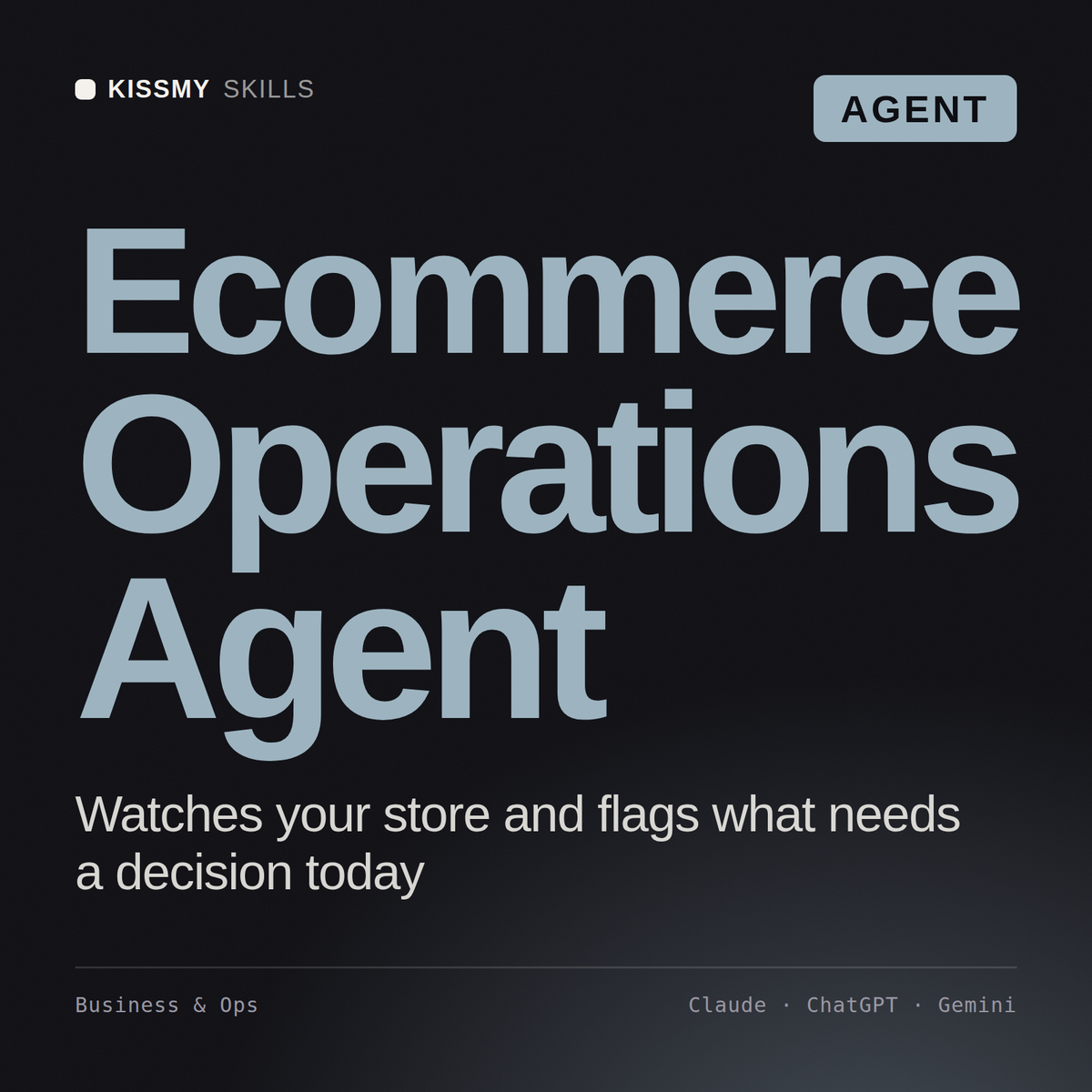 Ecommerce Operations Agent AI agent by KissMySkills, cover