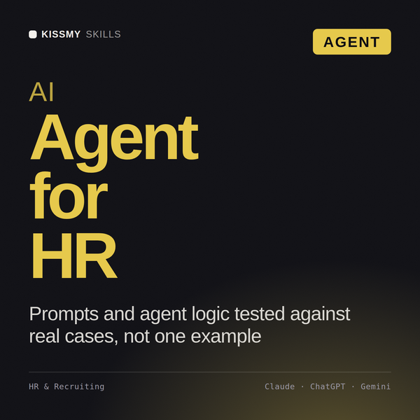 AI Agent for HR AI agent by KissMySkills, cover