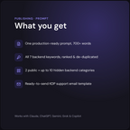 AI Amazon Category & Keyword Generator - what you get