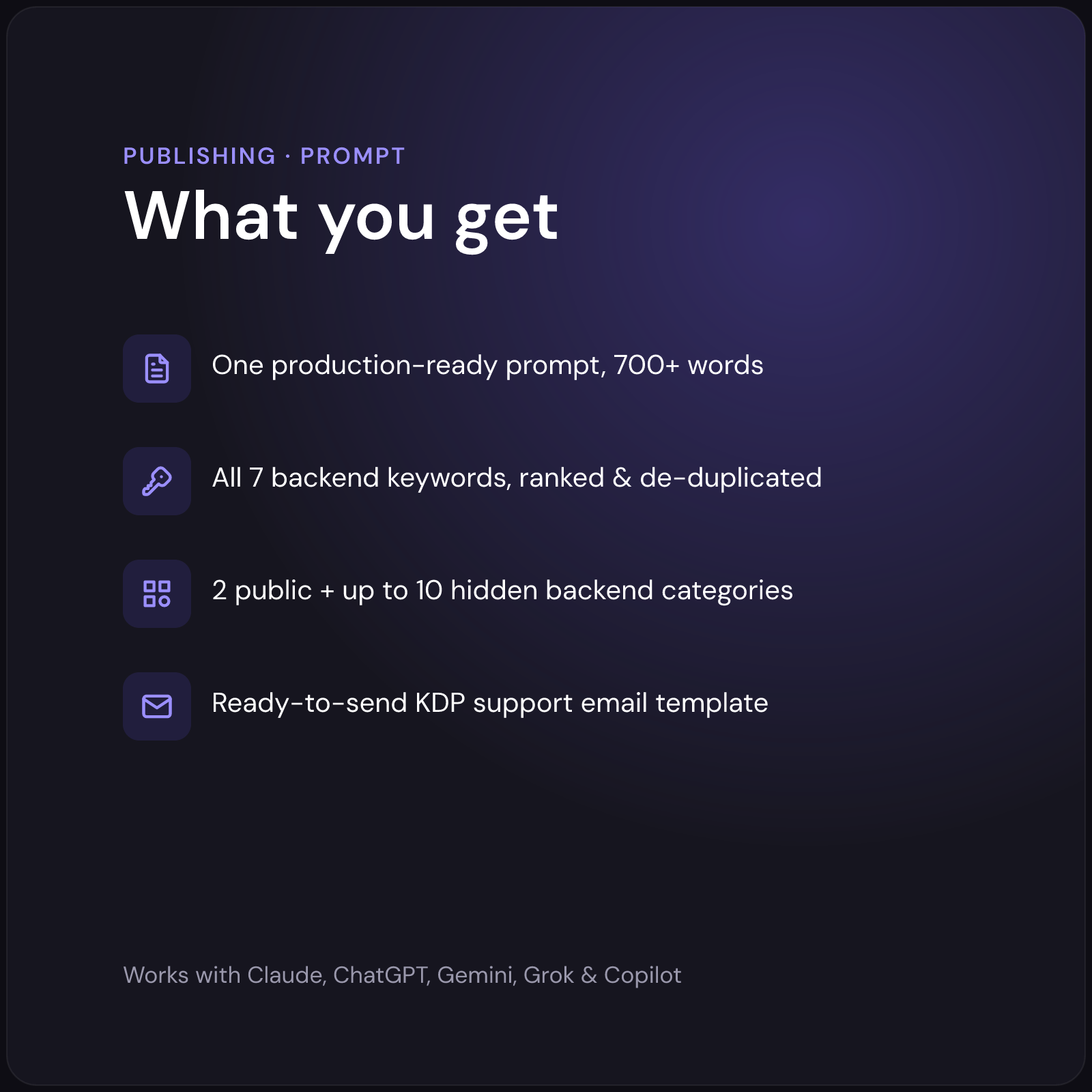 AI Amazon Category & Keyword Generator - what you get