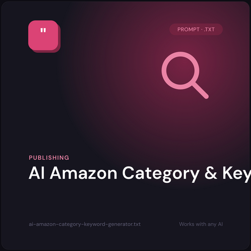 AI Amazon Category & Keyword Generator prompt cover