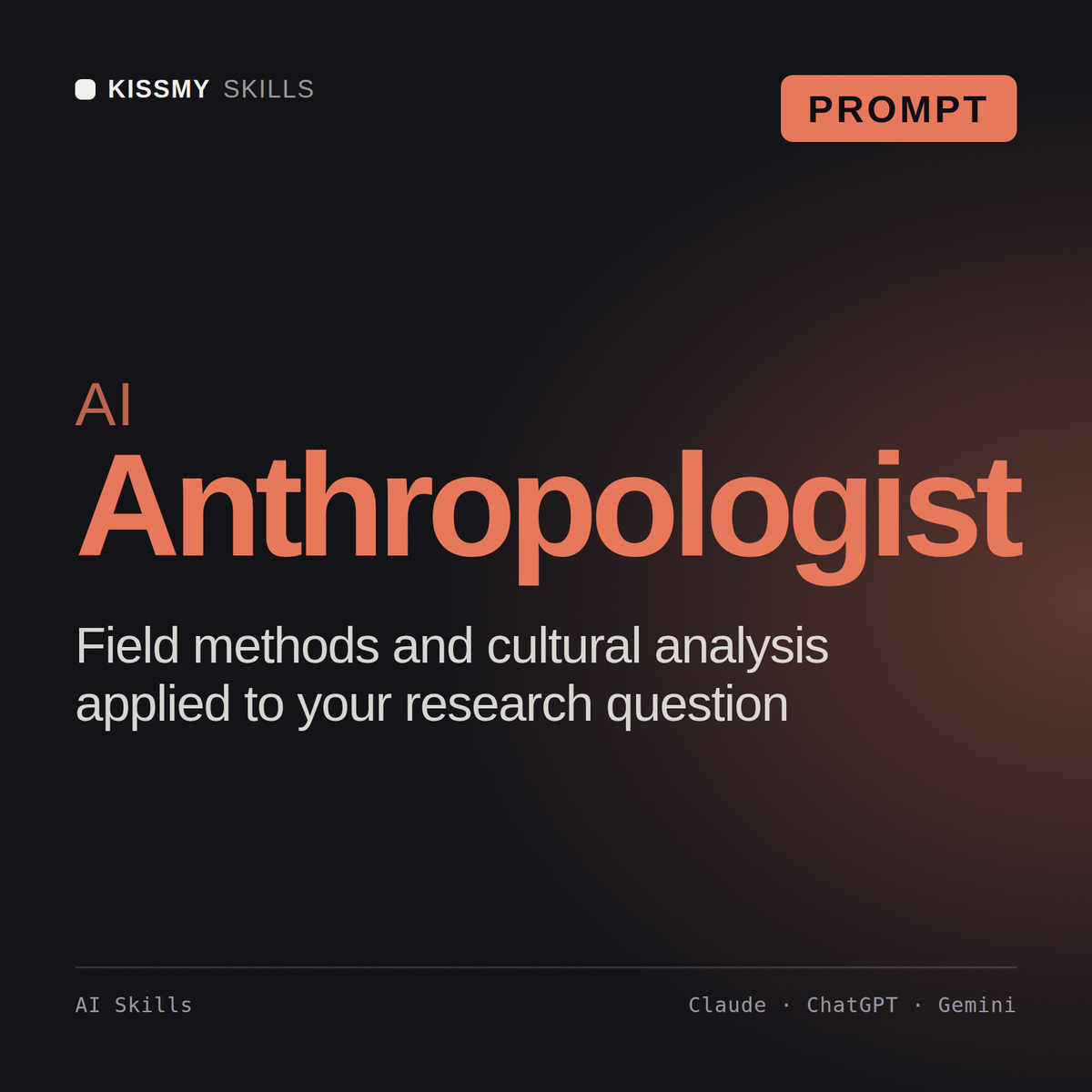 AI Anthropologist AI prompt by KissMySkills, cover
