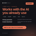 The AI Archivist AI prompt works with Claude, ChatGPT, Gemini and any AI chat, 30-day money-back guarantee