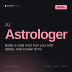 AI Astrologer AI skill by KissMySkills, cover