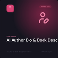 AI Author Bio & Book Description Writer prompt cover