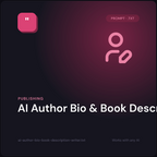 AI Author Bio & Book Description Writer prompt cover