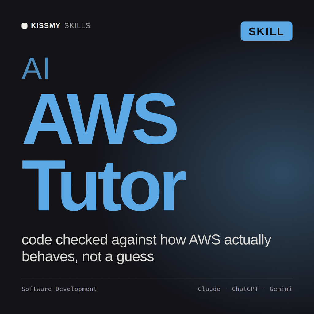 AI AWS Tutor AI skill by KissMySkills, cover