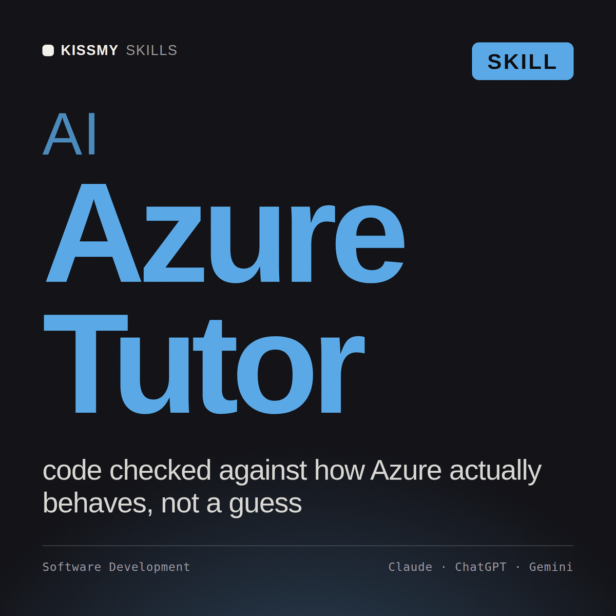 AI Azure Tutor AI skill by KissMySkills, cover