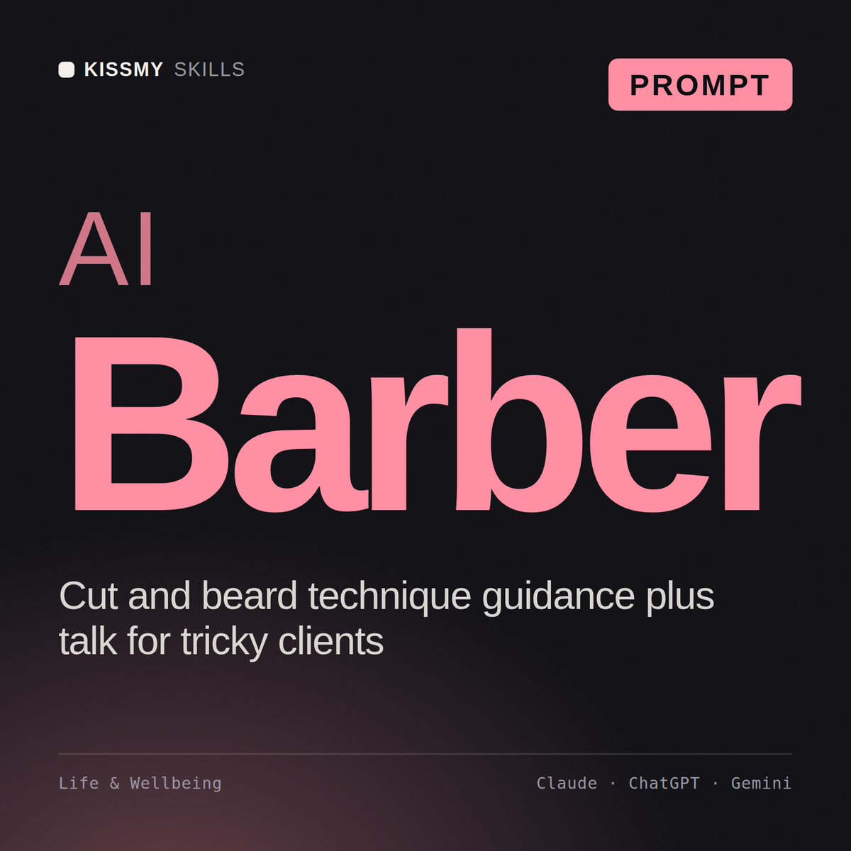 AI Barber AI prompt by KissMySkills, cover