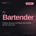 AI Bartender AI prompt by KissMySkills, cover