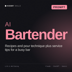 AI Bartender AI prompt by KissMySkills, cover