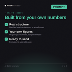 What's inside the AI Bill Generator AI prompt: Real structure, Your own figures, Ready to send
