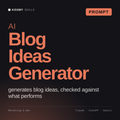 AI Blog Ideas Generator AI prompt by KissMySkills, cover