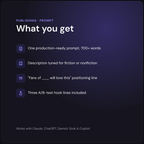 AI Book Blurb & Back Cover Copywriter - what you get