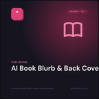 AI Book Blurb & Back Cover Copywriter prompt cover