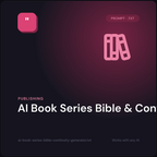 AI Book Series Bible & Continuity Generator prompt cover