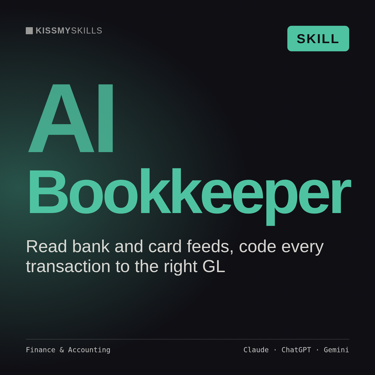 AI Bookkeeper AI skill by KissMySkills, cover